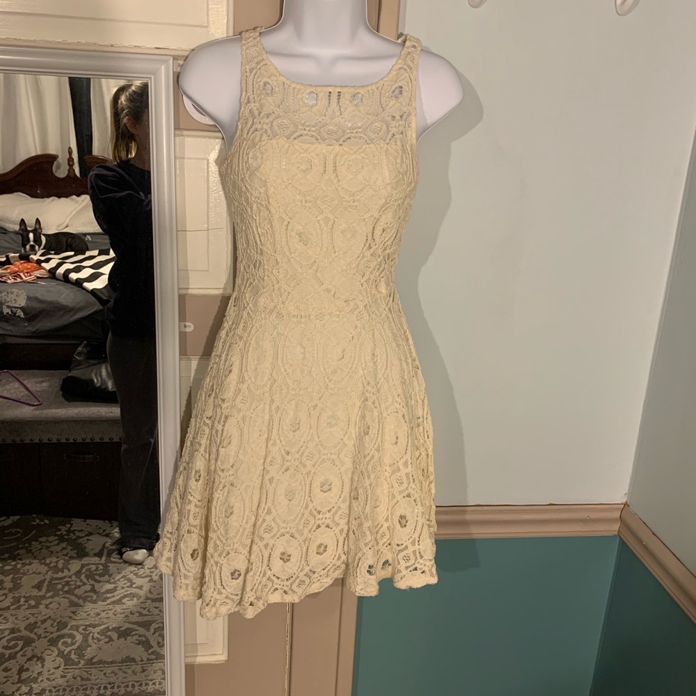 Cream lace dress